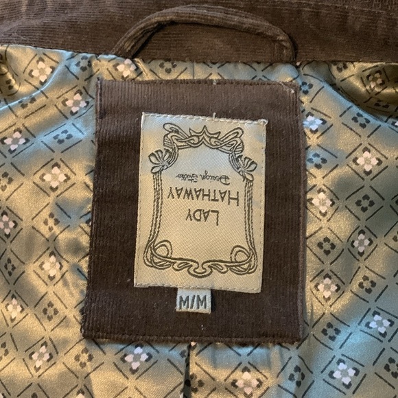 Vintage Lady Hathaway brown corduroy single breasted blazer women’s size medium - Picture 12 of 14